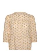 Delicate Printed Cotton Shirt Stella Nova Beige