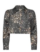 Tailored Satin Cropped Jacket By Ti Mo Patterned