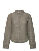 Shape Shirt Crinkled Grey Check-38 Hope Grey