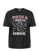 Cartico Life Ss Relaxed O-Neck Tee Jrs ONLY Carmakoma Black