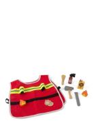 Firefighter Play Set Wood In Giftbox 10 Pcs Dantoy Patterned