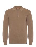 Mmgroyce Zip Polo Knit Mos Mosh Gallery Beige