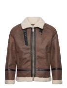 Faux Shearling Jacket Lindbergh Brown
