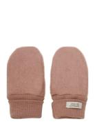 Mittens Wool Fleece 2-Layer Huttelihut Pink