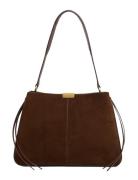 Casual Leather Shoulder Bag Sued Tommy Hilfiger Brown