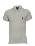 Slim Fit Cotton Mesh Polo Shirt Ralph Lauren Kids Grey