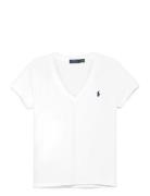 Cotton Jersey V-Neck Tee Polo Ralph Lauren White