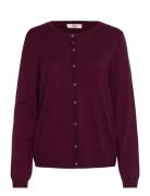 Rmwsofia Wool Ls Short Cardigan RM By Rosemunde Burgundy