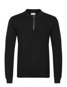 Ecovero L/S Zip Polo Lindbergh Black