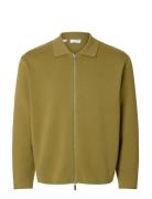 Slhmike Light Ls Knit Full Zip Cardigan Selected Khaki
