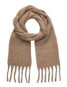 Pclulu Solid Long Scarf Pwp Bc Pieces Beige