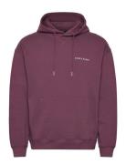 Script Brushback Pullover Hoodie Lyle & Scott Burgundy