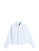 Tjw Reg Crop Stripe Poplin Shirt Tommy Jeans Blue