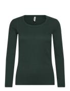 Top Ls Crew Rib Cotton Hunkemöller Green