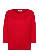 A2561, Milasz R-Neck Pullover Saint Tropez Red