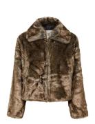 Kbcarol Fur Jacket Karen By Simonsen Brown