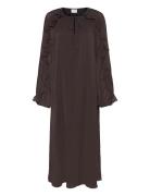 Kamila Chiffon Dress Kaffe Brown