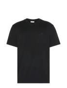 Ss Supima Chest Emb Crewneck Tee Calvin Klein Black