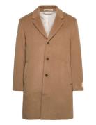 Ls Wool Blend Overcoat Calvin Klein Beige