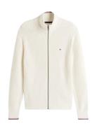 Rwb Rib Zip Through Tommy Hilfiger Cream