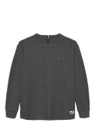 Tetxured Waffle Tee Ls Tommy Hilfiger Grey