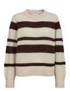 Nuriette Wide Stripe Pullover Nümph Beige