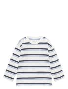 Striped Cotton T-Shirt Mango White