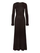 Vmclarisa Ls Wide O-Nck Ankle Dress Prm Vero Moda Brown