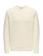 Onsdale Life Rlx Ls Raglan Knit ONLY & SONS Cream