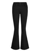 Joella Trousers Flare Regular Waist Replay Black