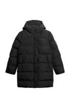 Hooded Sports Puffer Mid Jkt Superdry Black