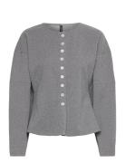 Vmklea Ls O-Neck Cardigan Jrs Ga Vero Moda Grey