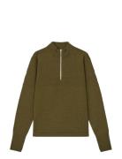 Wool Klemens Half Zip Knit Mads Nørgaard Khaki