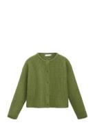 Knitted Button Cardigan Mango Green