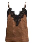 Top With Lace Detail Coster Copenhagen Brown