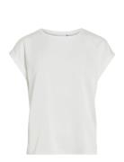 Viellette S/S Satin Top - Noos Vila White