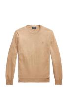 Slim Fit Washable Wool Crewneck Sweater Polo Ralph Lauren Brown