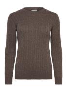 O-Neck Cable Davida Cashmere Brown