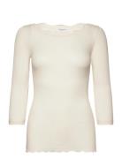 Rwbeatrice 3/4 S Boatneck T-Shirt Rosemunde White