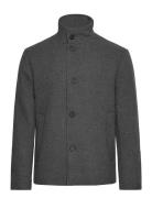 Slhrainar Wool Blend Jacket Noos Selected Grey