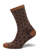 Donna Glitter Socks Mp Denmark Brown