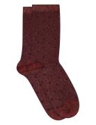 Donna Glitter Socks Mp Denmark Burgundy