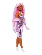 Deluxe Style Doll #1 In Glossy Pink Core Dress With Velvet Gloves, Pin...