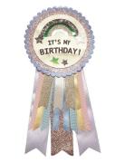 Rosette Badge - Birthday Unicorn Mimi & Lula Patterned
