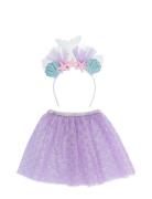 Mermaid Accessory Set For Children, Headband And Skirt IPK Purple