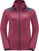 Jack Wolfskin Women's Kolbenberg Hooded Full Zip Sangria Red