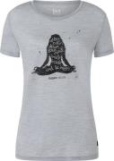 super.natural Women's Be Happy Tee Ultimate Grey Melange/Pirate Grey