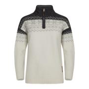 Gridarmor Women's Snøkrystall Half Zip Ullgenser White/Dk. Grey/Lt. Gr...