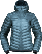 Bergans Women's Senja Down Light Jacket With Hood Smoke Blue/Orion Blu...