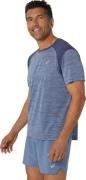 Asics Men's Road Short Sleeve Top Denim Blue/Thunder Blue